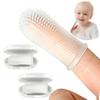Itsy Bitsy Baby Toothbrush, Pediatrician Recommended, 360 Degree Bristle Silicone Baby Toothbrush 6 to 12 Months, and Toddler Toothbrushes 1-2, Set of 2 - Clear view 1