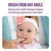 Itsy Bitsy Baby Toothbrush, Pediatrician Recommended, 360 Degree Bristle Silicone Baby Toothbrush 6 to 12 Months, and Toddler Toothbrushes 1-2, Set of 2 - Clear view 2