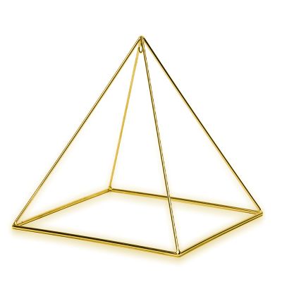 Finest Quality 51 Degree 9" 24k Gold-Plated Copper Meditation Pyramid for Healing