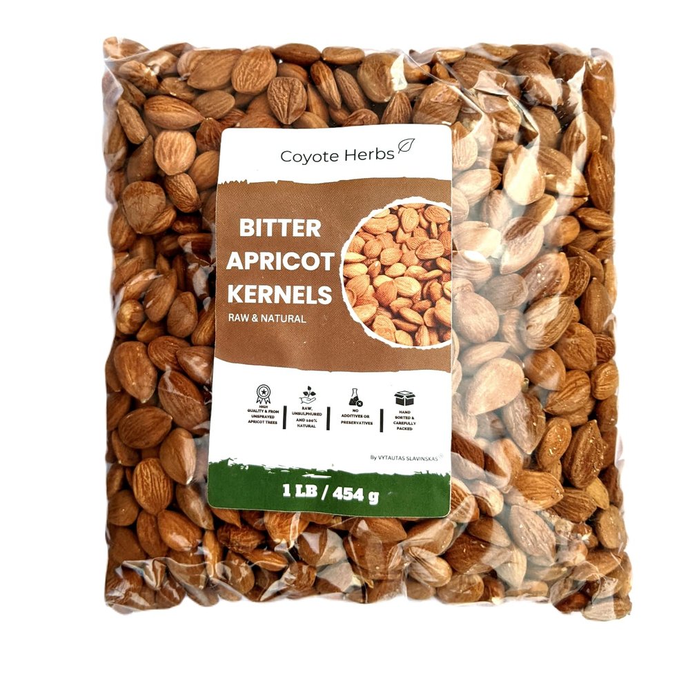 Apricot kernels/natural/raw/bitter apricot kernel seeds/Vitamin b17/Certified/ 1 POUND (16 OZ)