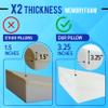 Sleepnitez Fsa Eligible 8" Bed Wedge Pillow  Memory Foam Wedge for Sleeping, Acid Reflux Pillow for Snoring, GERD, Pregnancy, Sleep Apnea, Reading  Luxurious 3.25" Memory Foam Top Layer view 2
