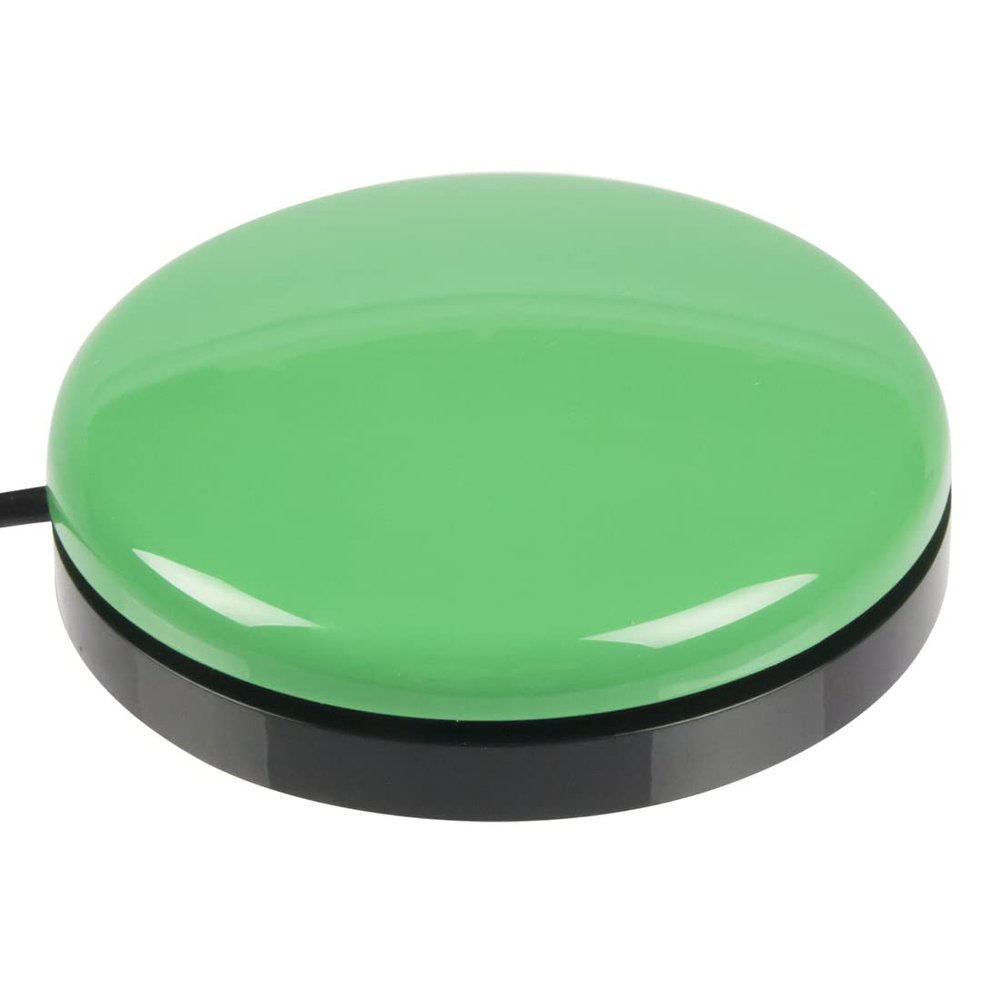 AbleNet Buddy Button Switch Green - Assistive Technology Interactive Switch for Communication and Accessible Play - Product# 57200
