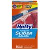 Hefty Slider Freezer Kitchen Storage Bags, Gallon Size, 56 Count view 1