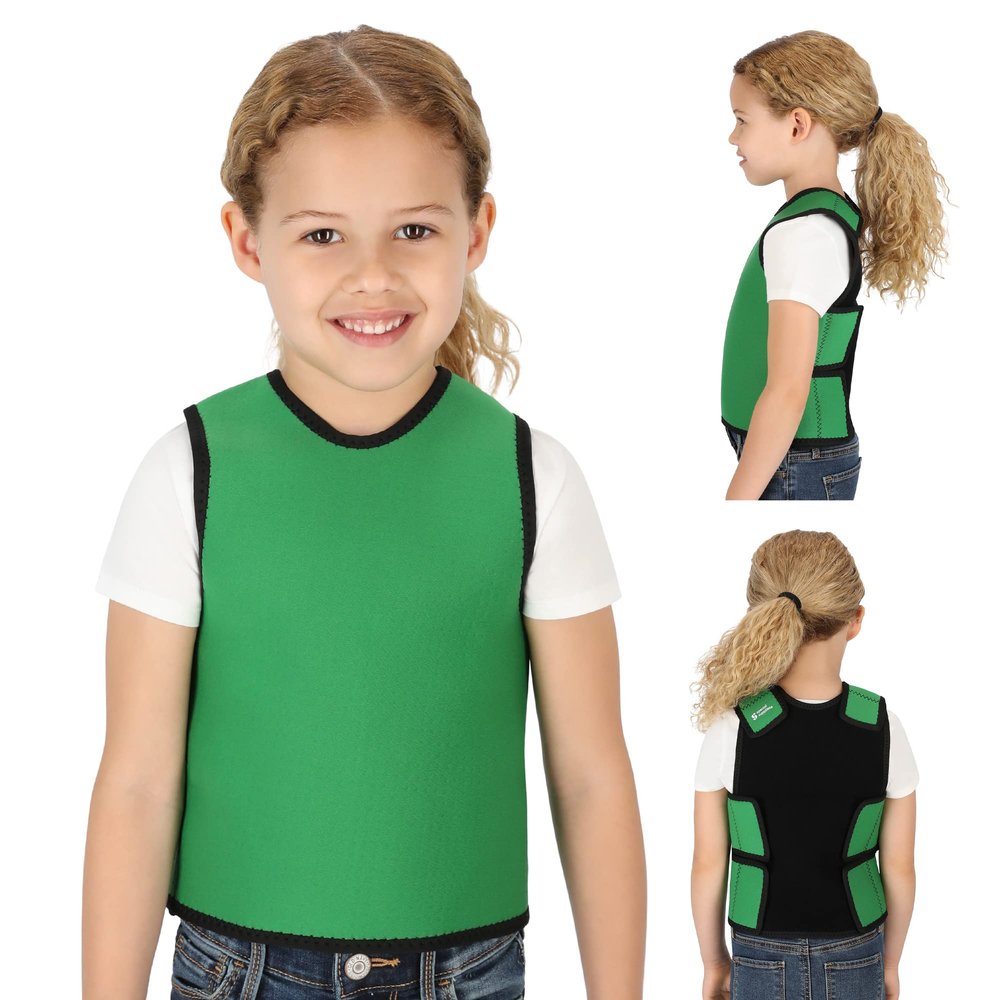 Special Supplies Sensory Compression Vest Deep Pressure Comfort (Green, X-Small)