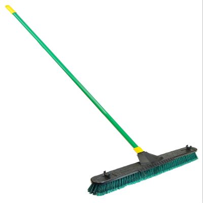 Quickie Jobsite 2-in-1 Squeegee Pushbroom, Black, for Wet and Dry Messes, Clean Concrete/Wood Surfaces/Asphalt, Removes Dirt/Sand/Light Gravel/Water (635SU)
