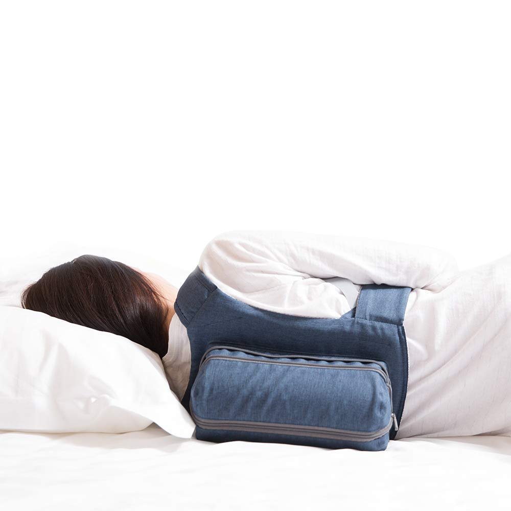 WoodyKnows Side-Sleeping Backpack, Sleep Position Trainer, Sleeping on The Side Alleviates Snoring Caused by Throat Issues (Small, Back Width16 Inch or 40 cm)