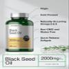 Horbaach Black Seed Oil Cold Pressed Softgel Capsules | 2000mg | 120 Count | Supplement with Omega 6 and 9 | Nigella Sativa | Non-GMO and Gluten Free view 3
