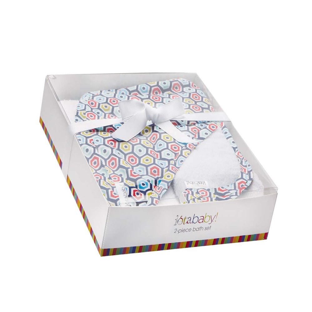 C.R. Gibson Hooded Towel and Washcloth Set, Loverboy