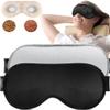 Heated Eye Mask (2-Packs), Moist Warm Compress Microwave with Flaxseed Cassia Seed, Weighted Eye Mask for Sleeping, Dry Eyes, Stye Eye Treatment, Relief Eye Fatigue (Black&Grey) view 1