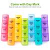 Sukuos Large Weekly Pill Organizer 7 Day (4 Times a Day), Moisture-Resistant Daily Pill Box Medicine Cases for Vitamin/Fish Oil/Supplements - Rainbow Colors view 2