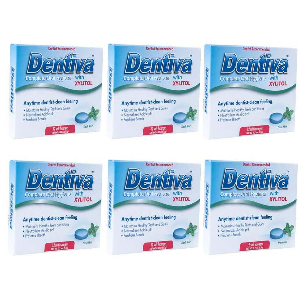 Dentiva Oral Hygiene Soft Lozenge, Original, 6 Pack
