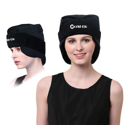 WORLD-BIO Migraine Relief Cap with Reusable Gel Ice Packs, Soothing Headache Relief Cap for for Tension and Stress,Wearable Long Lasting Cold Cooling Head Wrap for Headaches & Chemotherapy