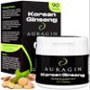 Auragin Authentic Korean Red Ginseng  Made in Korea  6 Year Roots  No Additives or Other Ingredients  100% Red Panax Ginseng in Every Tablet view 1