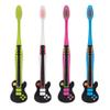 SmileGoods Y333 Rock'n Smile Guitar Youth Toothbrush, 33 Tuft, Soft Bristle, With Guitar Shaped Grip, 72 Individually Packaged Premium Toothbrushes, Assorted Colors, Bulk Pack of 72 view 2