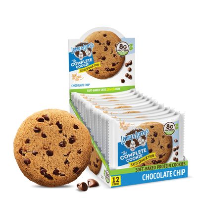 Lenny & Larry's Complete Protein Cookie, [Chocolate Chip], Chewy Soft Baked, 16g Plant Protein, Vegan, Non-GMO, High Fiber, [2 Ounce] Cookie (Pack of 12)