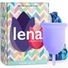 Lena Menstrual Cup Original  Reusable Silicone Period Cup for Heavy Flow, 12-Hour Leak-Free Protection, Soft & Comfortable, Beginner-Friendly Design - Large, Purple view 1