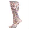 Celeste Stein Therapeutic Compression Socks, Sm White Versache, 8-15 mmHg, Mild view 1