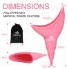 Sunany Female Urinal, Reusable Silicone Foolproof Women Pee Funnel Allows Women to Pee Standing Up,Women's Urinal is The Perfect Companion for Indoor Use (Pink) view 4