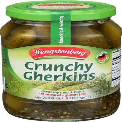 Hengstenberg, Gherkins Crunchy, 24.3 Fl Oz