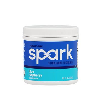 AdvoCare Spark Vitamin & Amino Acid Supplement - Focus & Energy Drink Powder Mix with Vitamin A, B-6, C & E - Also Includes L-Carnitine & L-Tyrosine - Blue Raspberry - 42 Servings
