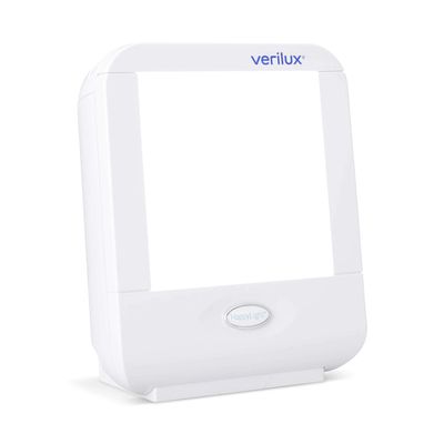 Verilux HappyLight Compact - Personal UV-Free LED Portable Therapy Light, Full Spectrum Bright White Sun Lamp with 10,000 Lux