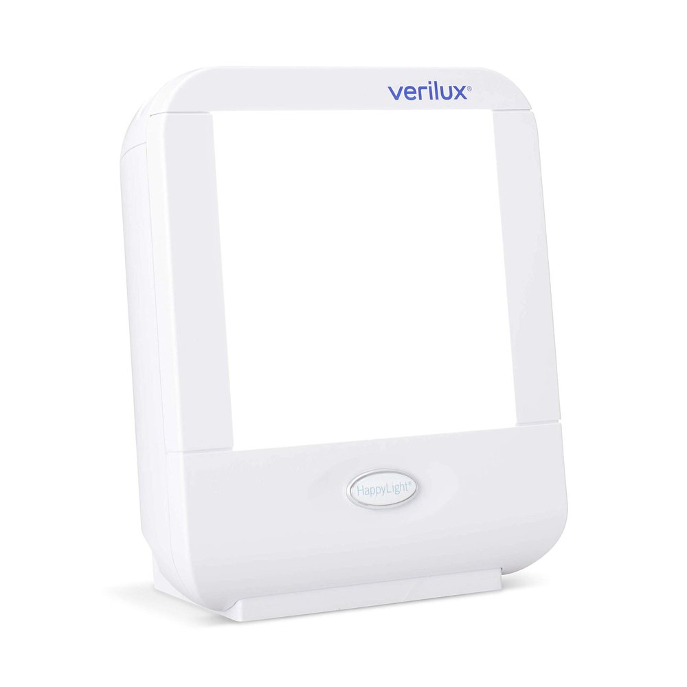 Verilux HappyLight Compact - Personal UV-Free LED Portable Therapy Light, Full Spectrum Bright White Sun Lamp with 10,000 Lux