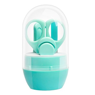 Baby Nail Clippers Set, 4-in-1 Baby Grooming Kit with Cute Case, Baby Manicure, Scissor, File & Tweezer | Baby Nail Care Kit for Newborn, Infant & Toddler (Light Blue)