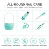 Baby Nail Clippers Set, 4-in-1 Baby Grooming Kit with Cute Case, Baby Manicure, Scissor, File & Tweezer | Baby Nail Care Kit for Newborn, Infant & Toddler (Light Blue) view 2