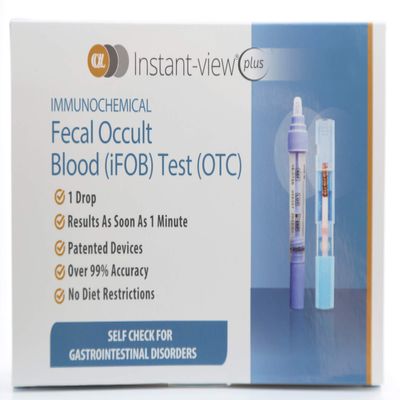 Instant-view Plus Immunochemical Fecal Occult Blood (FIT or iFOB) Home Test and Stool Test