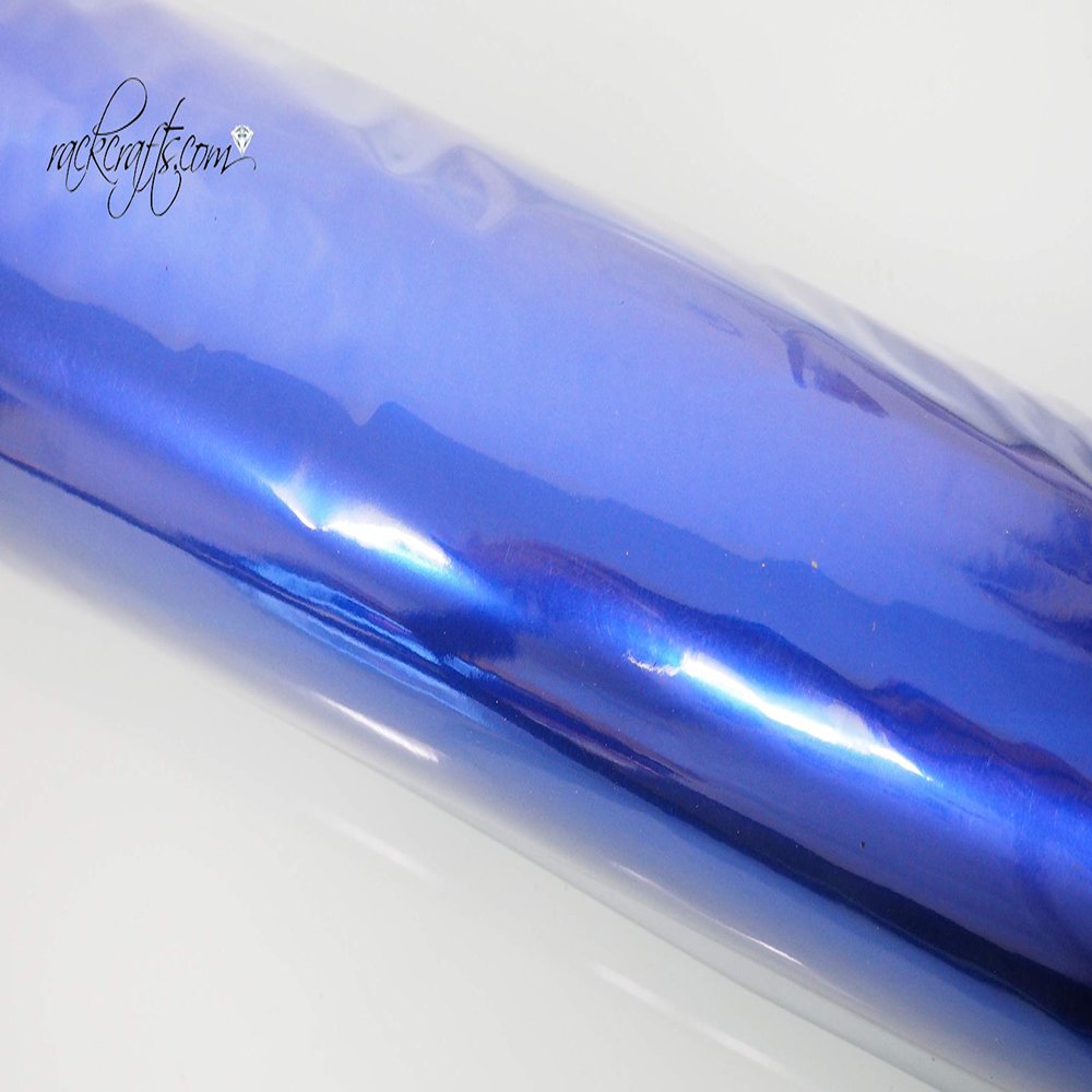rackcrafts.com Shiny Glossy Metallic Cellophane Foil Wrapping Paper Gift Wrap Decoration Crafts Roll (Royal Blue)