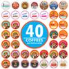 Crazy Cups Flavored Coffee Pods Variety Pack, Fully Compatible With All Keurig Flavored K Cups Brewers, Coffee Sampler, 40 Count view 1