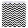 200 pcs Black Chevron Paper Gift Bags Shopping Sales Tote Bags 6" x 9" Black and White Zig Zag Design-Caddy Bay Collection view 1