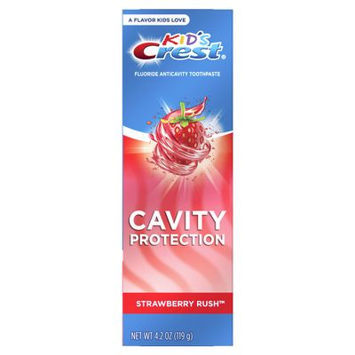 Crest Kid's Cavity Protection Fluoride Toothpaste Rush, Strawberry, 4.2 Ounce
