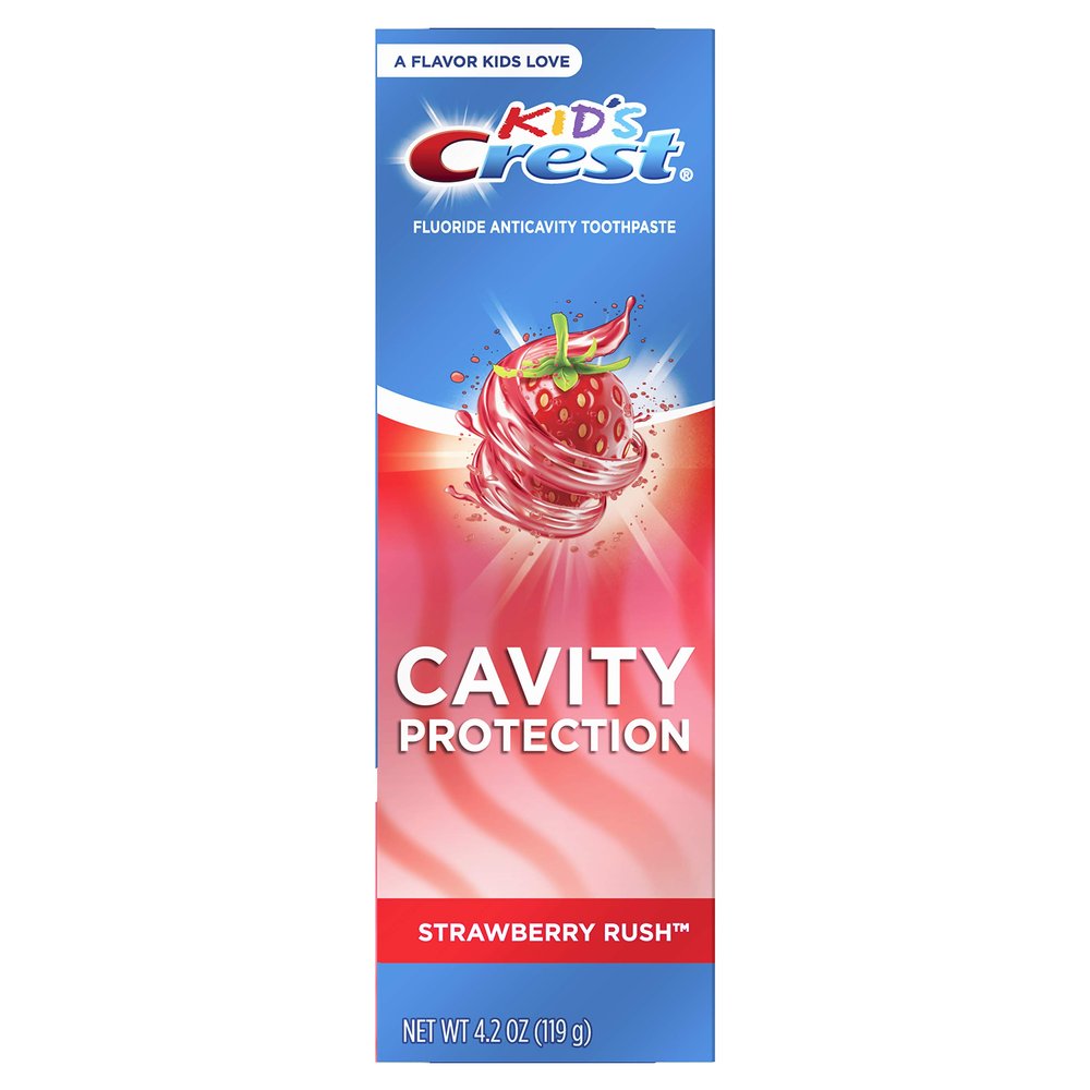 Crest Kid's Cavity Protection Fluoride Toothpaste Rush, Strawberry, 4.2 Ounce