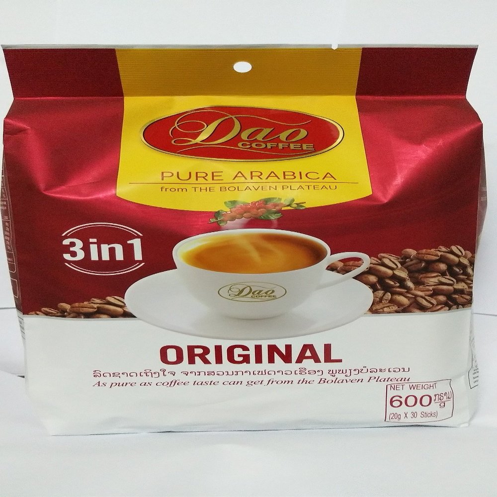 100% Arabica Dao Instant Coffee Origimal 3 in 1 Coffee Sticks 0.70ozx30sticks