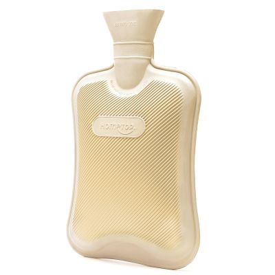 HomeTop Premium Classic Rubber Hot Water Bottle (Cream White)