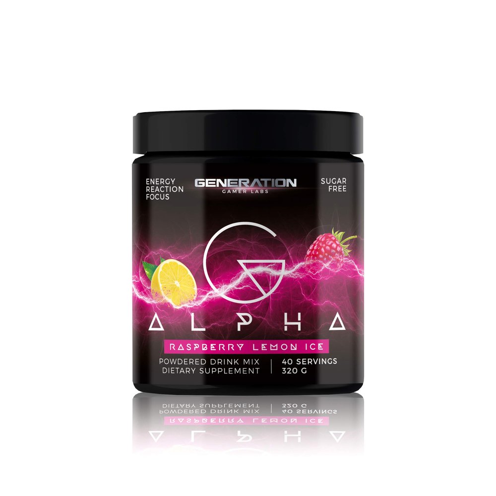 Alpha G Raspberry Lemon Ice | 40 Servings | Competitive Gaming Supplement