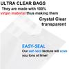 10" x 13" 100 Clear Cello Bags Adhesive 2 mils Self Sealing OPP Plastic Gift Bags for Clothing T-Shirt Storage Envelope Gift Cellophane Wrap with Knurling Edges view 4