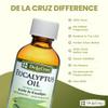 De La Cruz Eucalyptus Essential Oil Aromatherapy for Diffuser or Humidifier, 100% Pure Steam Distilled Eucalyptus Globulus 2 FL OZ (5 Bottles) view 4