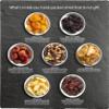 A Gift Inside Festive Dried Fruit and Nuts on Bamboo Pear Shaped Cutting Board view 3