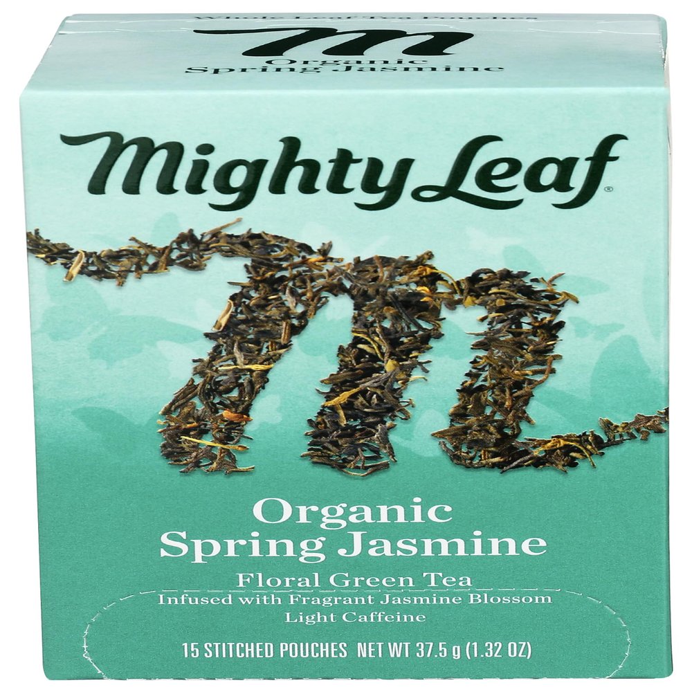 Mighty Leaf Tea Organic Spring Jasmine, Whole Leaf Pouches, 15 ct