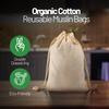 Greenmile 50 Pieces Organic Cotton Muslin Bags 4x6 Inch view 2
