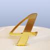 Number 4 Cake Topper Gold Acrylic Mirror in Script (6cm number height/4cm spike) view 1
