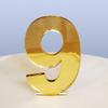 Number 9 Cake Topper Gold Acrylic Mirror (6cm number height/4cm spike) view 1