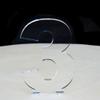 Number 3 Cake Topper Clear Acrylic Mirror (6cm number height/4cm spike) view 1