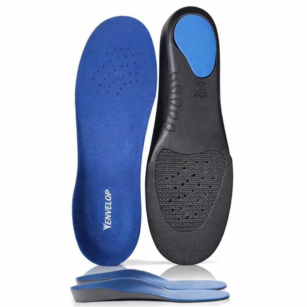 Envelop Ultra Thin Insoles for Men and Women - High Arch Support Insoles for Flat Feet & Plantar Fasciitis Pain Relief - Shoe Insert Orthotics for Plantar Fasciitis, Metatarsalgia, Heel Spurs