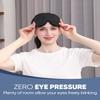 MZOO Luxury Sleep Eye Mask for Side Sleeper Men Women, Zero Eye Pressure 3D Sleeping Mask, Light Blocking Patented Design Night Blindfold, Soft Eye Shade Cover for Travel, Black view 2