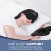 MZOO Luxury Sleep Eye Mask for Side Sleeper Men Women, Zero Eye Pressure 3D Sleeping Mask, Light Blocking Patented Design Night Blindfold, Soft Eye Shade Cover for Travel, Black view 3
