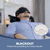 MZOO Luxury Sleep Eye Mask for Side Sleeper Men Women, Zero Eye Pressure 3D Sleeping Mask, Light Blocking Patented Design Night Blindfold, Soft Eye Shade Cover for Travel, Black view 4