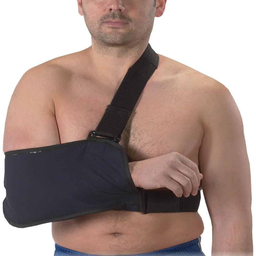 Bilt-Rite Mastex Health Arm Sling with Immobilizing Strap, Navy Blue, Large